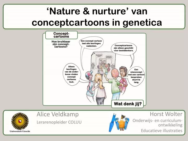 nature nurture van conceptcartoons in genetica