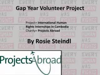 Gap Year Volunteer Project