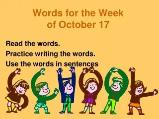Words for the Week of October 17