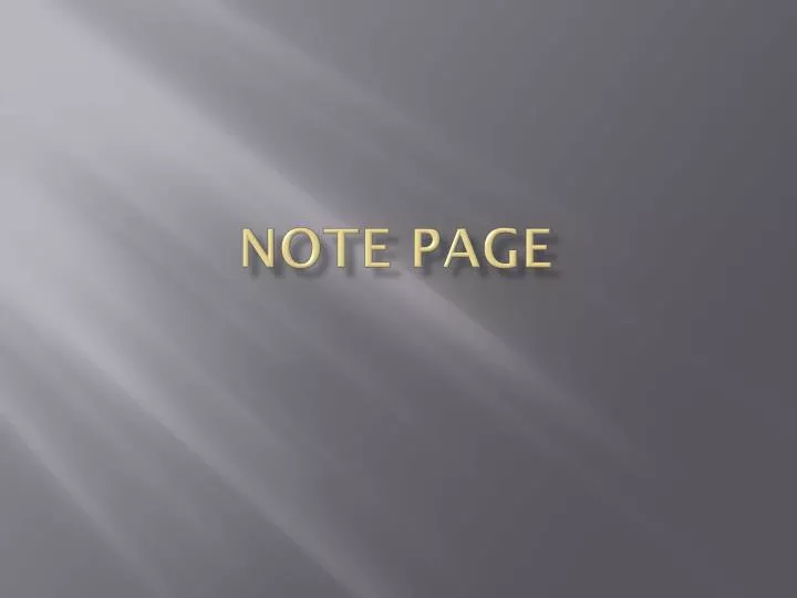 note page