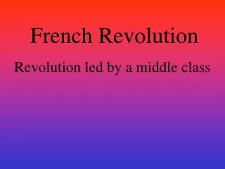 French Revolution