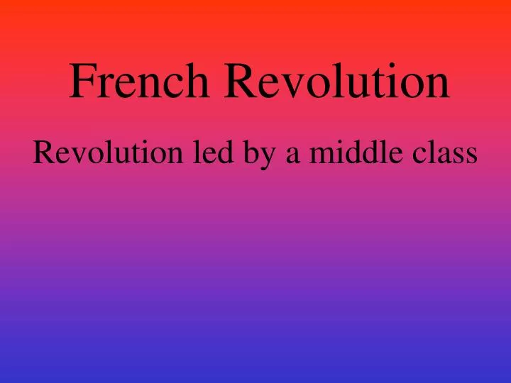 french revolution