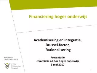 financiering hoger onderwijs