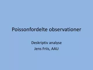 poissonfordelte observationer