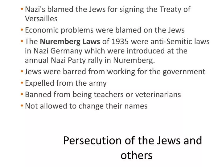 persecution of the jews and others