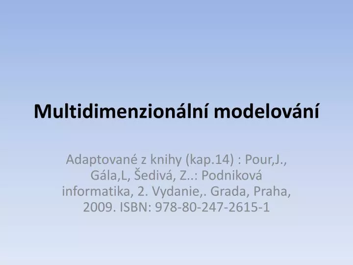 multidimenzion ln modelov n