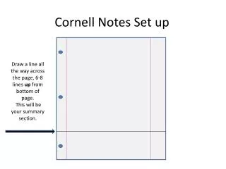 Cornell Notes Set up