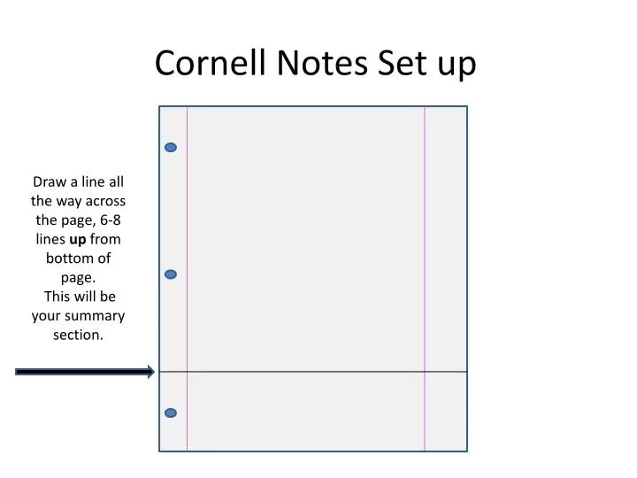 cornell notes set up