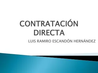 contrataci n directa