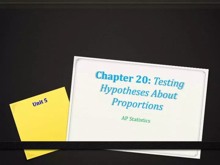 chapter 20 testing hypotheses about proportions