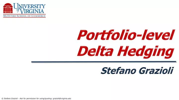 portfolio level delta hedging