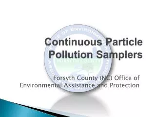 Continuous Particle Pollution Samplers