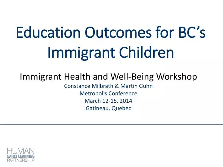 education outcomes for bc s immigrant children