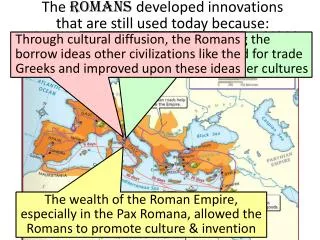 The Romans developed innovations that are still used today because: