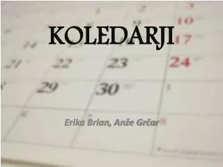 koledarji