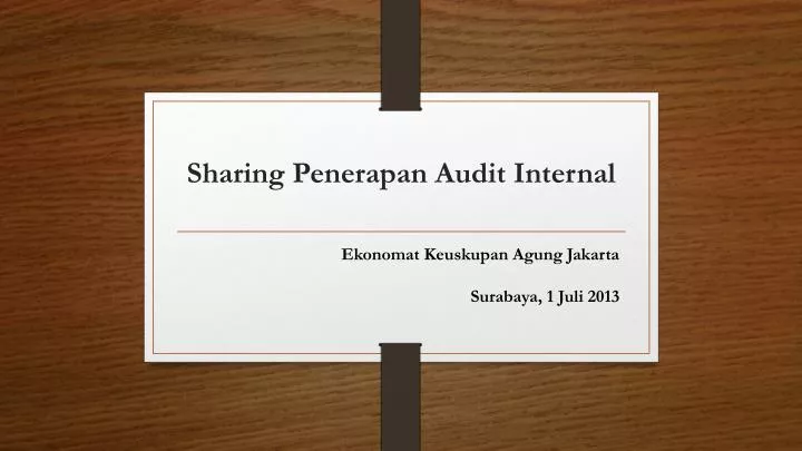 sharing penerapan audit internal