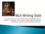 MLA Writing Style - slide 1