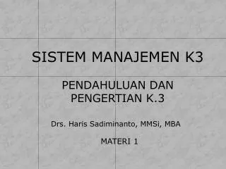 sistem manajemen k3