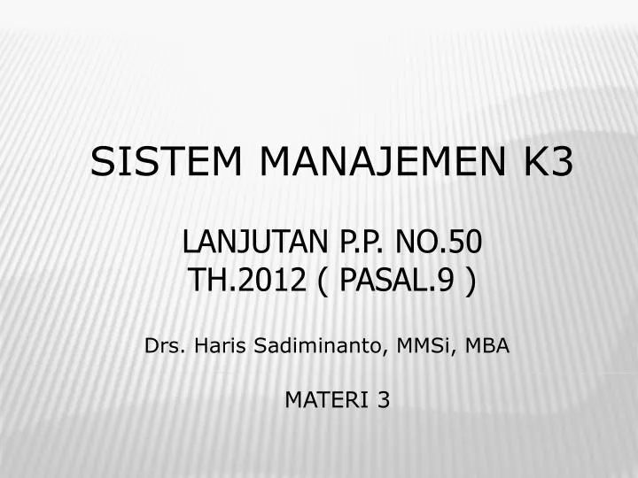 sistem manajemen k3