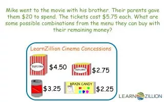 LearnZillion Cinema Concessions