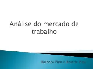 an lise do mercado de trabalho