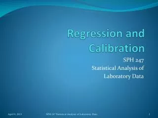 Regression and Calibration
