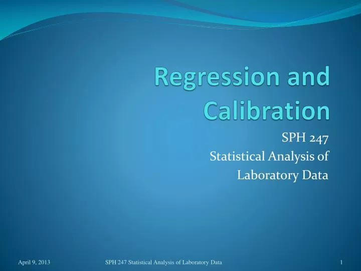 regression and calibration
