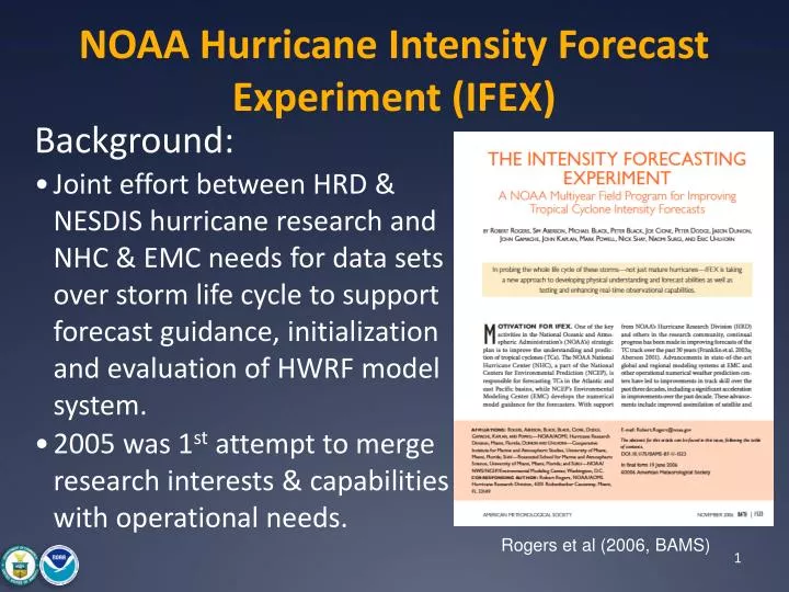 noaa hurricane intensity forecast experiment ifex