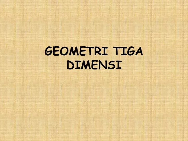 geometri tiga dimensi