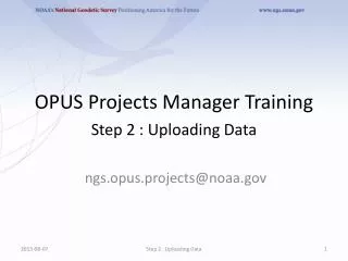 OPUS Projects Manager Training
