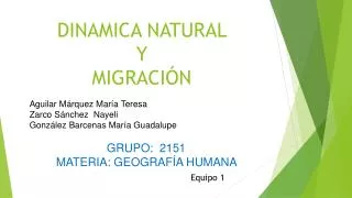dinamica natural y migraci n