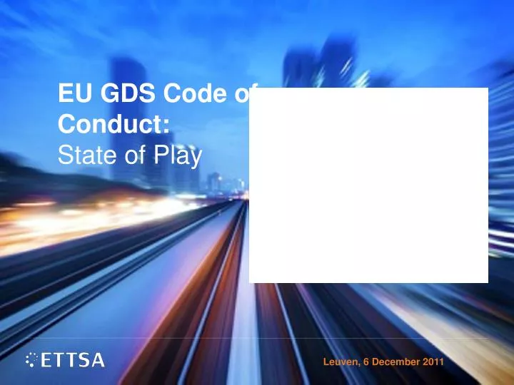eu gds code of conduct state of play