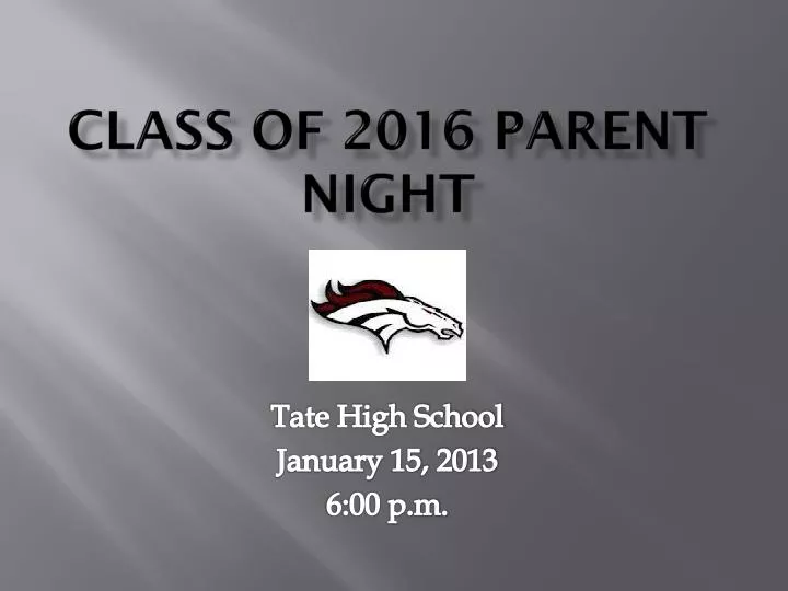 class of 2016 parent night