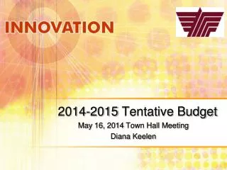 2014-2015 Tentative Budget