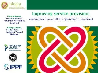 Improving service provision :