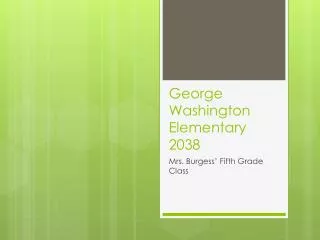 George Washington Elementary 2038