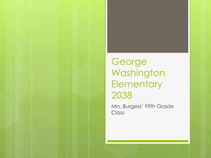 george washington elementary 2038