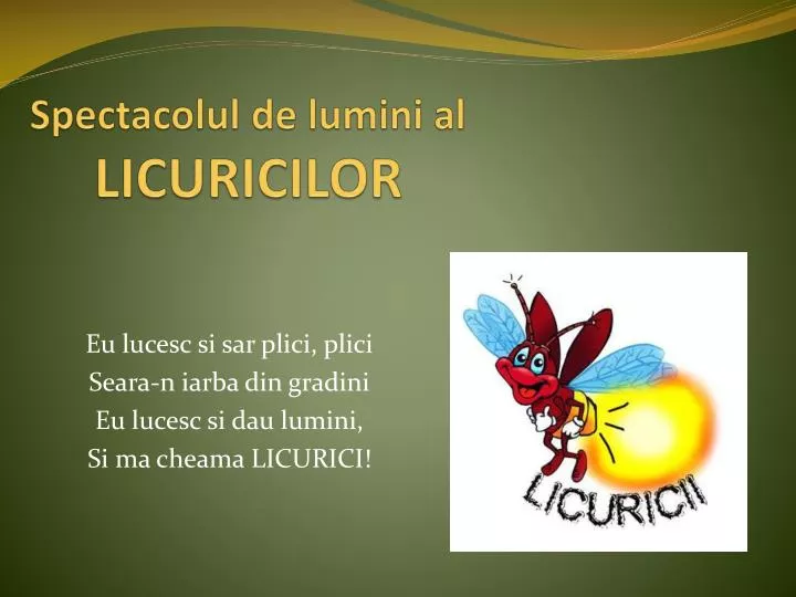 spectacolul de lumini al licuricilor