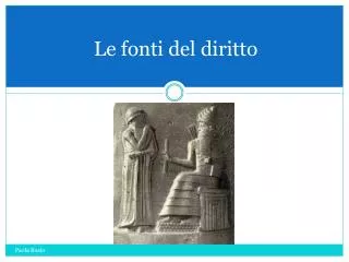 le fonti del diritto