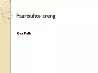 paarisuhte areng