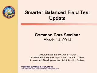 Preparation for the Smarter Balanced Field Test