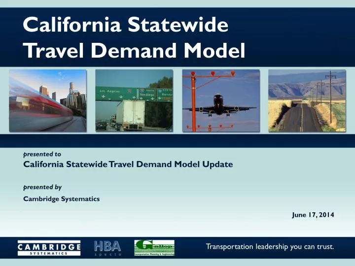 california statewide travel demand model
