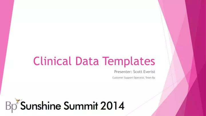 clinical data templates