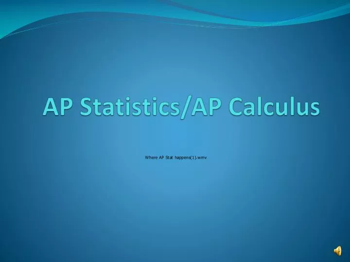ap statistics ap calculus