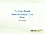 Pre-Sales Report - slide 1