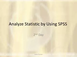 Analyze Statistic by Using SPSS