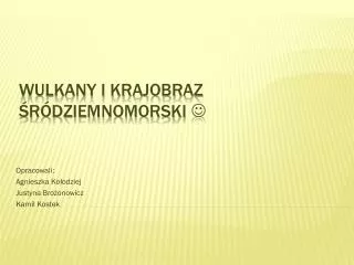 opracowali agnieszka ko odziej justyna bro onowicz kamil kostek
