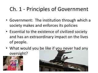 Ch. 1 - Principles of Government