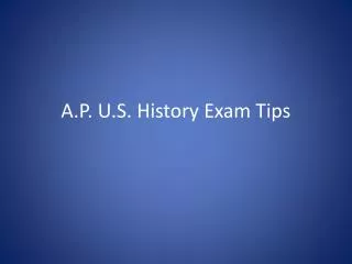a p u s history exam tips