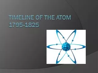 Timeline OF THE Atom 1795-1825
